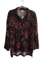 Load image into Gallery viewer, Edith Jacket - Black/Wine/Blue Paisley Design
