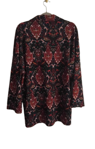 Edith Jacket - Black/Wine/Blue Paisley Design