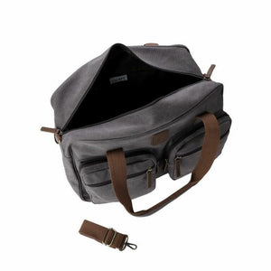 Escape Classic Canvas Weekender Bag - Dark Grey