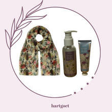 Load image into Gallery viewer, Escape to the garden gift set:  scarf &amp; hand wash &amp; hand cream
