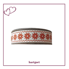 Load image into Gallery viewer, Printed Ribbon - Flowers - Red
