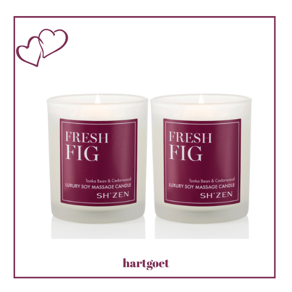 Sh'Zen Fresh Fig Luxury Soy Massage Candle x 2