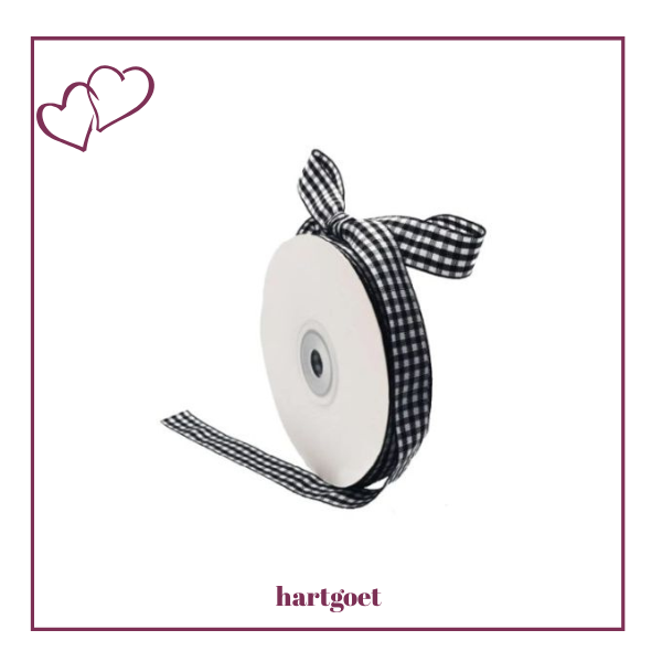 Gingham Ribbon - Black & White