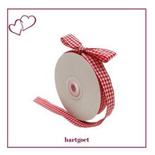 Load image into Gallery viewer, Gingham Ribbon - Red &amp; White
