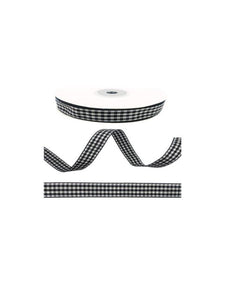 Gingham Ribbon - Black & White