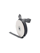 Load image into Gallery viewer, Gingham Ribbon - Black &amp; White
