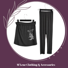Load image into Gallery viewer, Dark Grey Short Skirt &amp; Leggings - L
