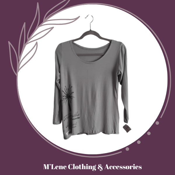 Grey Longsleeve Top - M