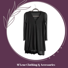 Load image into Gallery viewer, Grey Longsleeve Dress with Charcoal Pinafore
