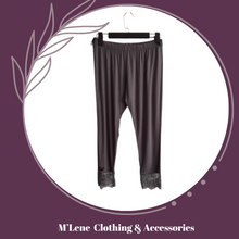 Load image into Gallery viewer, Leggings - Dark Grey with lace trim
