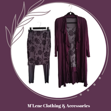 Load image into Gallery viewer, Grey &amp; Purple Dress, Skirt, Leggings &amp; Jacket - L
