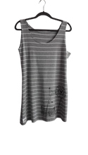 Load image into Gallery viewer, Grey &amp; White Shift Dress - L
