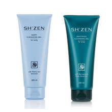 Load image into Gallery viewer, Sh&#39;Zen Happi Cleansing Gel (200ml) &amp; Destress Cleansing Gel (200ml)
