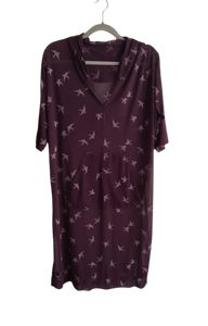 Hooded Dress & Shift Dress - Purple - L