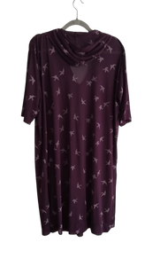 Hooded Dress & Shift Dress - Purple - L