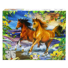 Load image into Gallery viewer, Horses in the surf - 36pc puzzle
