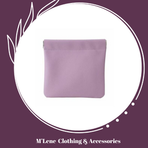 Imitation Leather Pod Pouch - Lilac