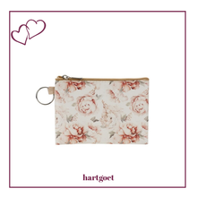 Load image into Gallery viewer, Keyring Purse - Pink Peonies
