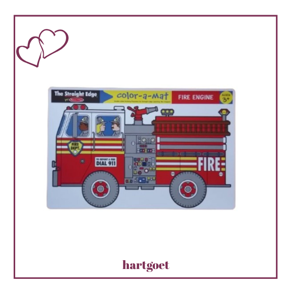 Melissa & Doug - Color-a-Mat - Fire Engine