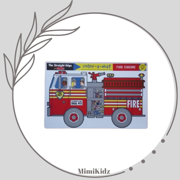 Melissa & Doug - Color-a-Mat - Fire Engine