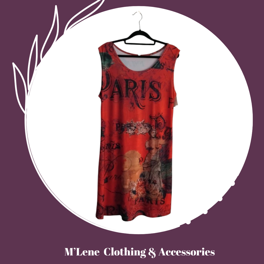 Sleeveless Dress - Paris - XL