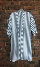 Load image into Gallery viewer, Long Linen Jacket - White &amp; Charcoal
