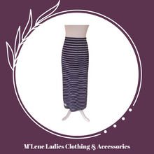 Load image into Gallery viewer, Long Skirt - Navy &amp; White
