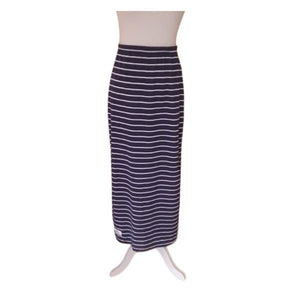 Long Skirt - Navy & White