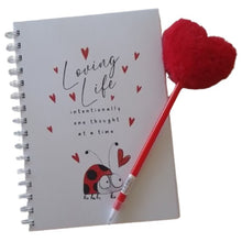 Load image into Gallery viewer, Love Bug Spiral Notebook &amp; Pen
