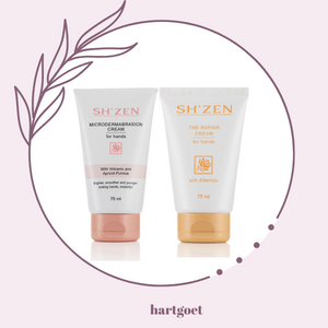 Sh'Zen Microdermabrasion Cream & Repair Cream for hands