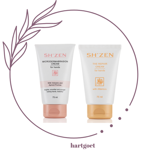 Sh'Zen Microdermabrasion Cream & Repair Cream for hands