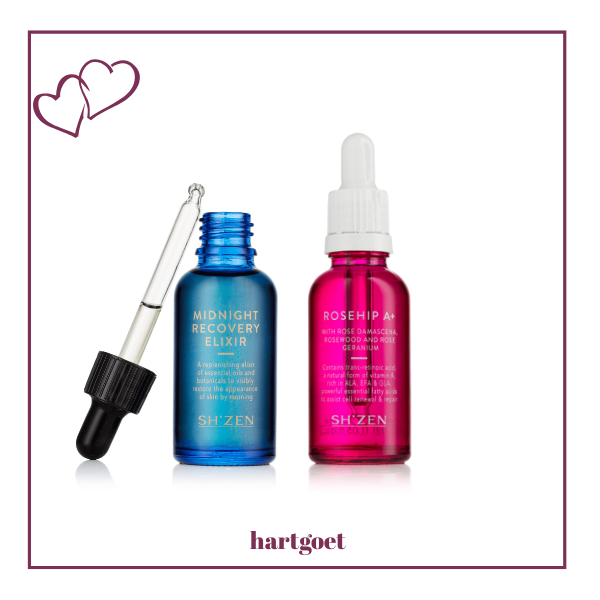 Sh'Zen Rosehip A+ Facial Essence (30ml) & Midnight Recovery Elixir (30ml)