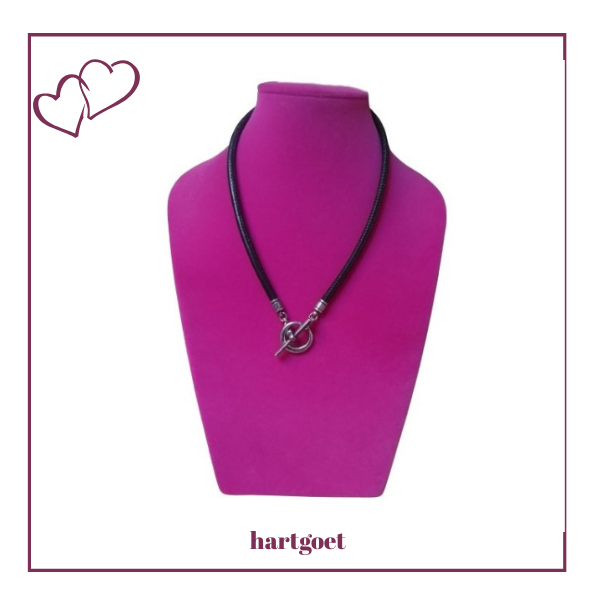 Miglio Black Leather Necklace