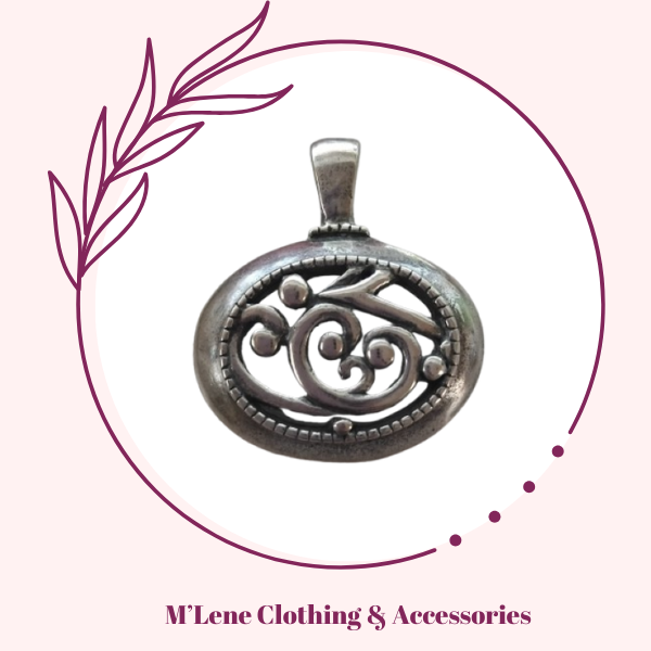 Miglio Burnished Silver Pendant
