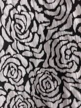 Load image into Gallery viewer, Mini Skirt - Black &amp; White Rose Print
