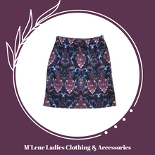 Load image into Gallery viewer, Winter Mini Skirt - Black &amp; Wine &amp; Blue
