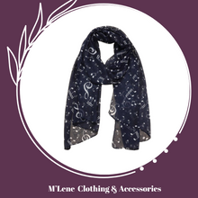 Load image into Gallery viewer, Scarf - Navy - Music Notes
