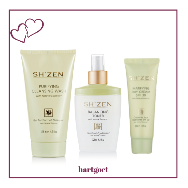 Sh'Zen Natural Essence Purifying Wash & Balancing Toner & Matifying Day Dream SPF30