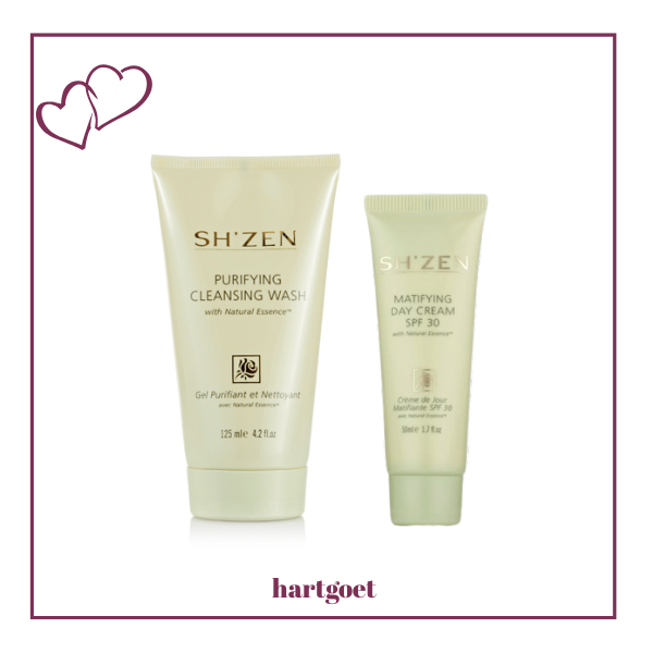 Sh'Zen Natural Essence Purifying Cleansing Wash & Matifying Day Cream SPF30