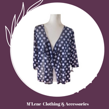 Load image into Gallery viewer, Waterfall Cardi - Navy &amp; White
