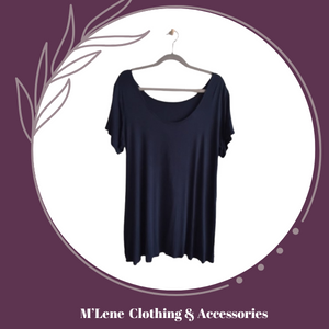 Cap Sleeve Top - Navy - Earth Angel Clothing