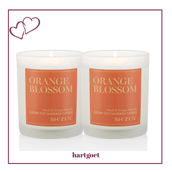 Sh'Zen Orange Blossom Luxury Soy Massage Candle x 2