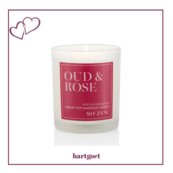Sh'Zen Oud & Rose Luxury Soy Massage Candle