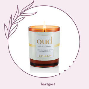 Sh'Zen Oud Luxury Soy Massage Candle