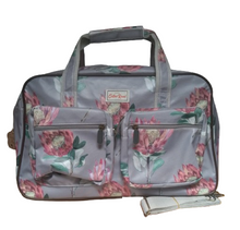 Load image into Gallery viewer, Cotton Road Overnight Bag - Grey &amp; Pink Protea
