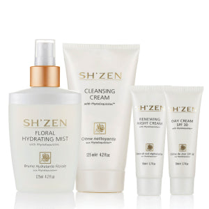 Sh'Zen PhytoExquisites Cleansing Cream (125ml) & Floral Hydrating Mist (125ml) & Day Cream (50ml) & Renewing Night Cream (50ml)