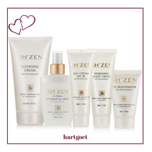 Sh'Zen PhytoExquisites Cleansing Cream & Floral Hydrating Mist & Day Cream SPF30 (100ml) & Renewing Night Cream (50ml) & Eye Rejuvenator