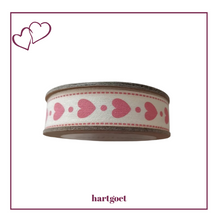 Load image into Gallery viewer, Printed Ribbon - Pink Hearts
