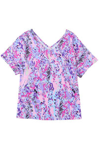 Ladies Pink Floral Print Tee