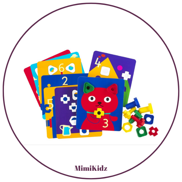 Plastic Nuts & Bolts and Activity Cards